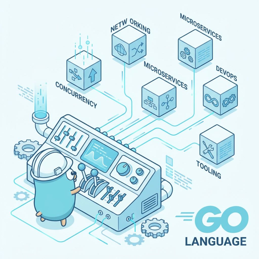 Minimalist gopher mascot silhouette integrated into a circuit board pattern