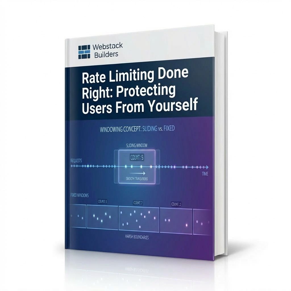 Sliding window visualization showing window frame moving across timeline counting request dots, comparing fixed versus sliding window boundaries