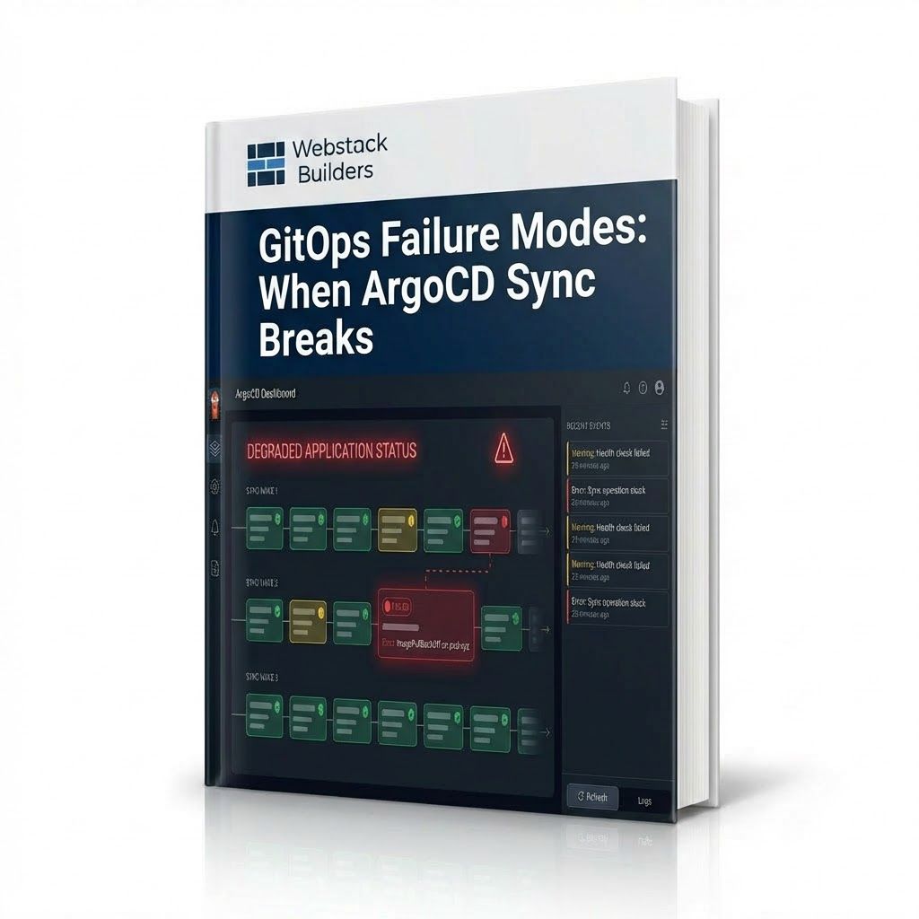 ArgoCD dashboard showing application in degraded state with sync waves as horizontal tracks and stuck/failed resource indicators