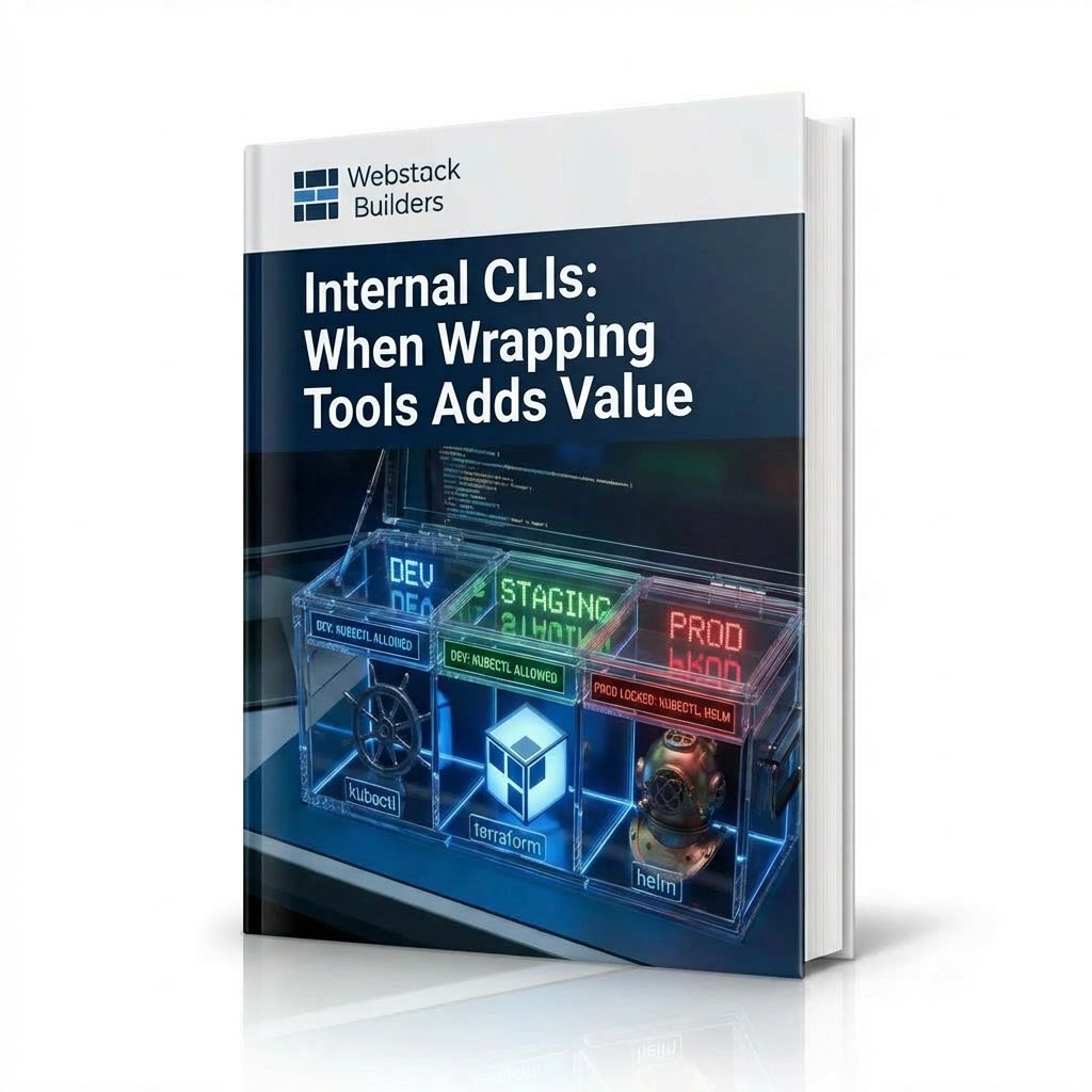 Transparent toolbox with organized compartments holding kubectl, terraform, and helm tools, labeled by environment with smart access controls