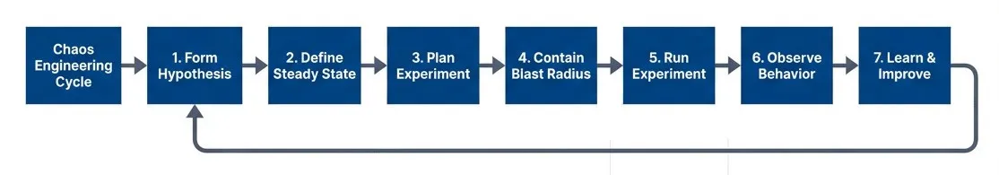 The scientific cycle of chaos engineering